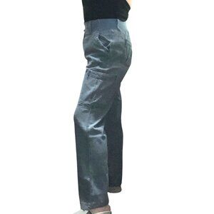 Woman Within NWOT Double Button Front Comfort Waist Cargo Jean Sz 22 Wide Womens